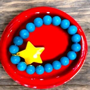 Blue Bracelet with Gold Star